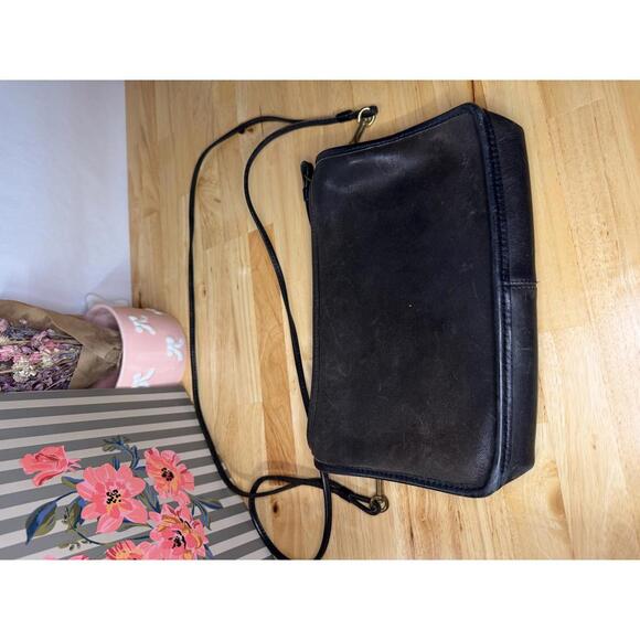 Coach Handbags - Early NYC Vintage Coach Black Leather Crossbody Bag USA Made